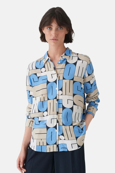 Hemd (lange mouwen) Blauw - OPUS