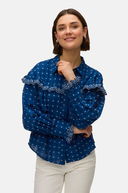 Hemd met lange mouwen - blauw