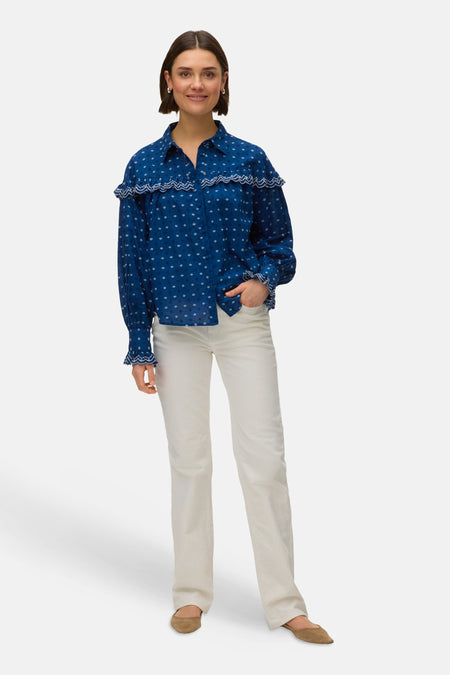 Hemd met lange mouwen - blauw