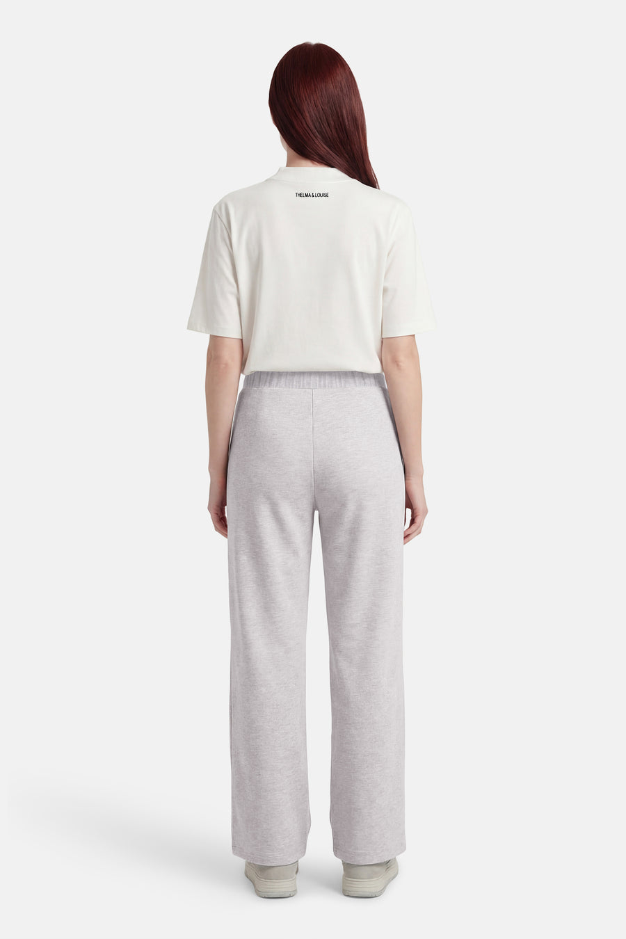 Grijze broek van VERO MODA, met wijde pijpen en een casual uitstraling.