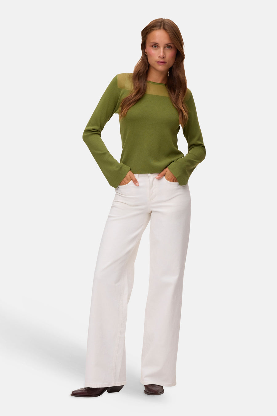 Trui met ronde hals groen - VERO MODA®