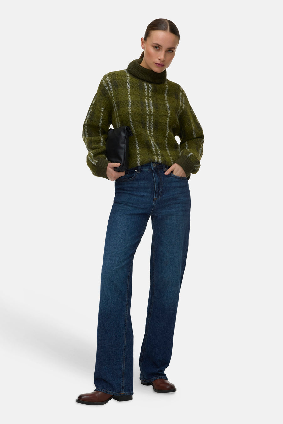 Pull met rolkraag - Groen