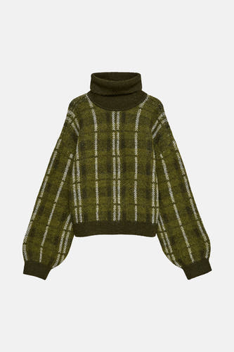 Pull met rolkraag - Groen