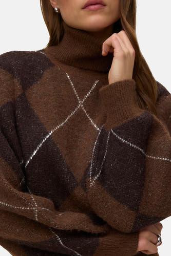 Pull col roulé brun - VERO MODA®