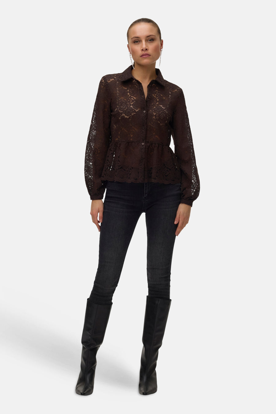Blouse (lange mouwen) bruin - VERO MODA®