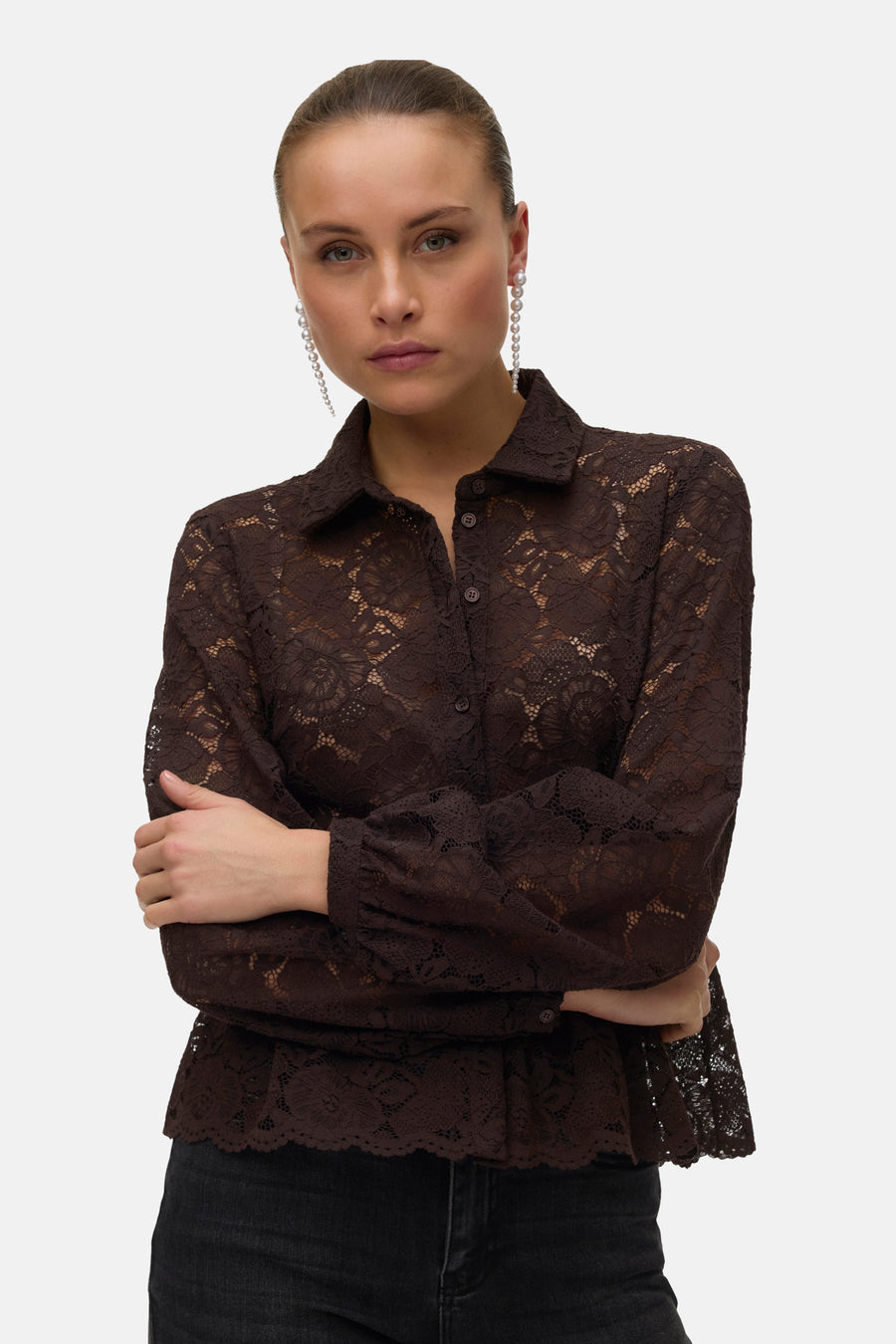 Blouse (lange mouwen) bruin - VERO MODA®