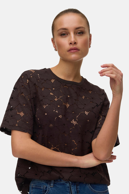 Blouse (korte mouwen) bruin - VERO MODA®