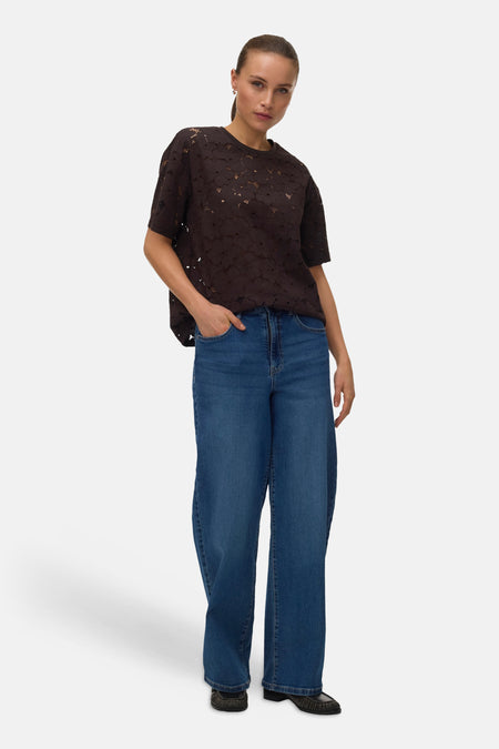Blouse (korte mouwen) bruin - VERO MODA®