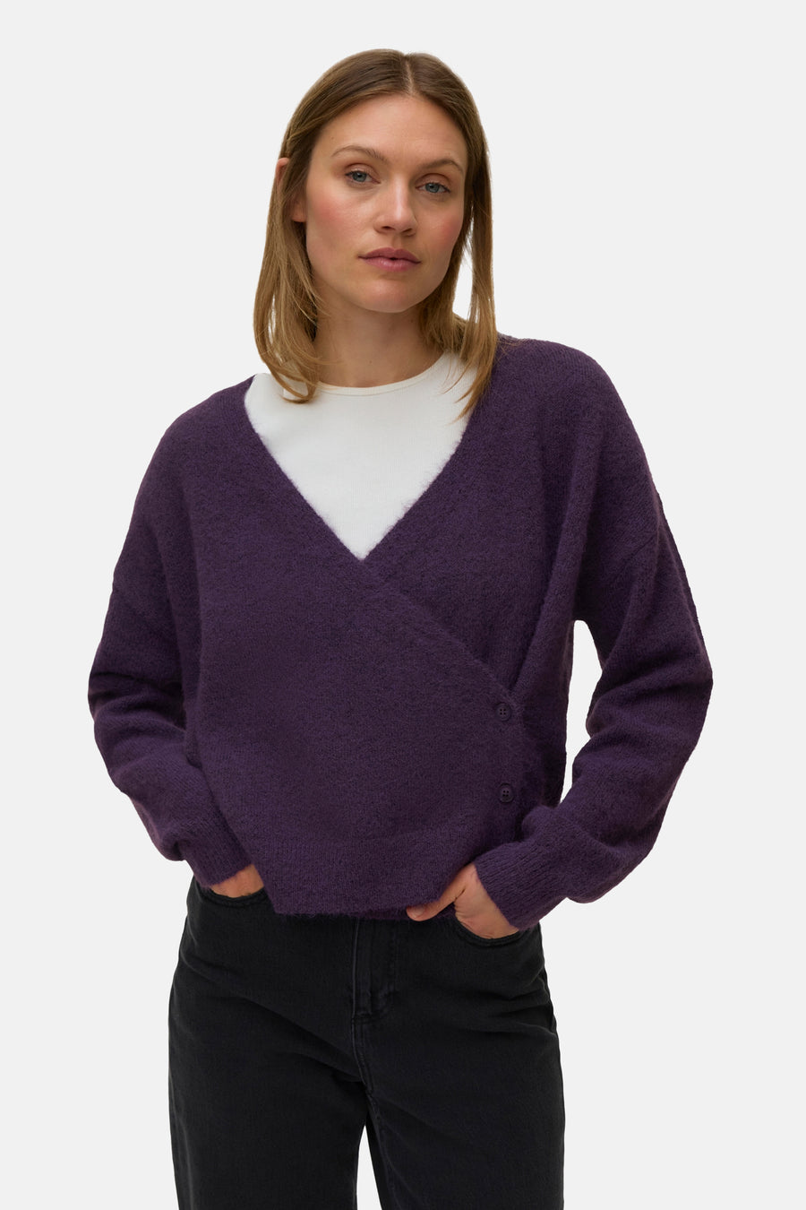 Trui met V-hals paars - VERO MODA®
