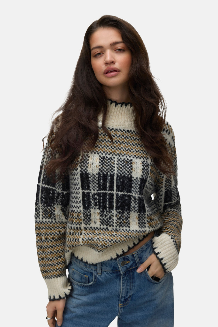 Trui met ronde hals ecru - VERO MODA®