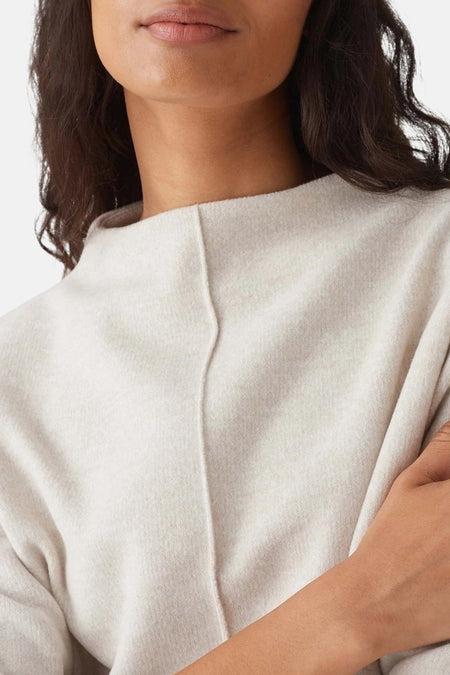 Pull met ronde hals - ecru