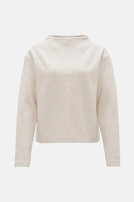 Pull met ronde hals - ecru