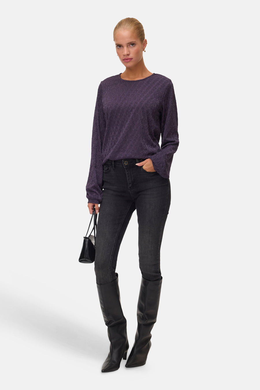 Pull col V mauve - VERO MODA®