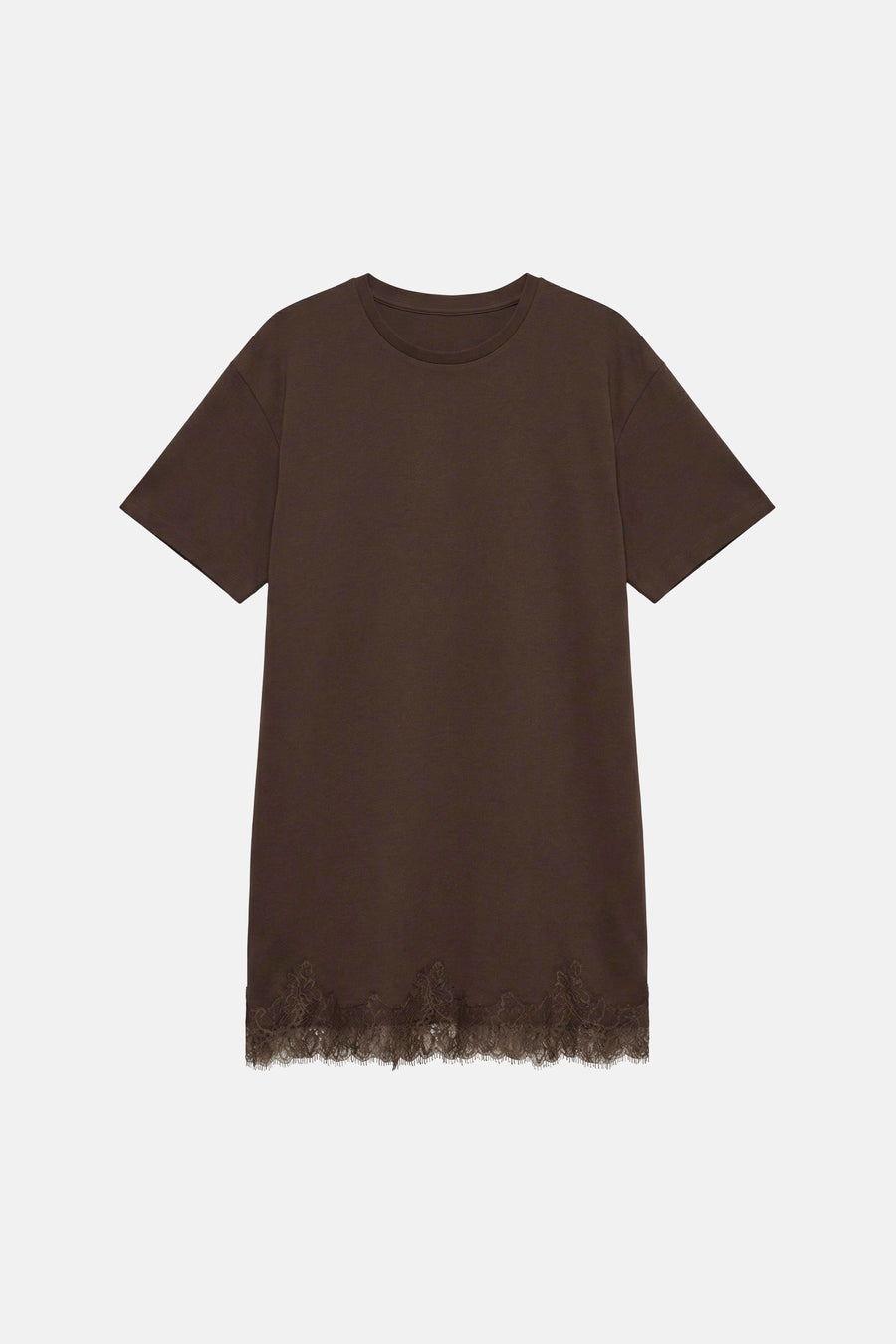 Kleedje met korte mouwen - bruin