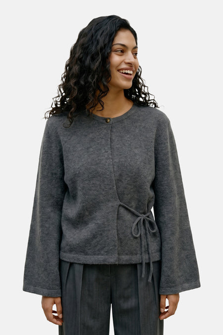 Cardigan - Dark Grey Melange