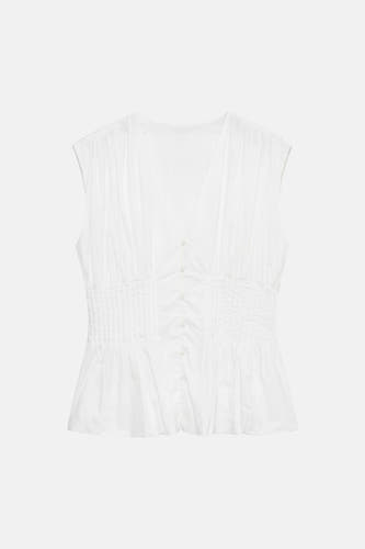 Blouse zonder mouwen - wit