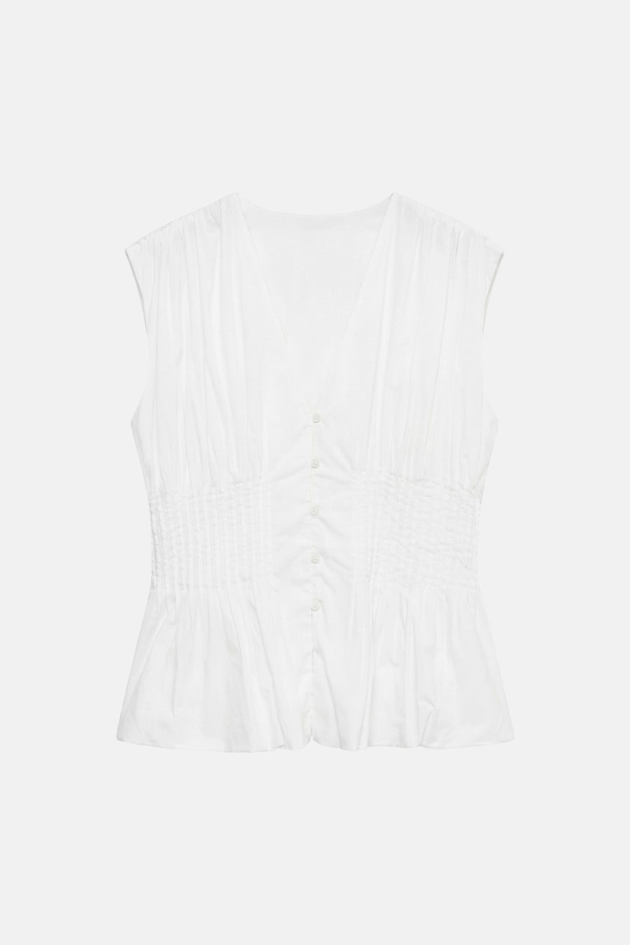 Blouse zonder mouwen - wit
