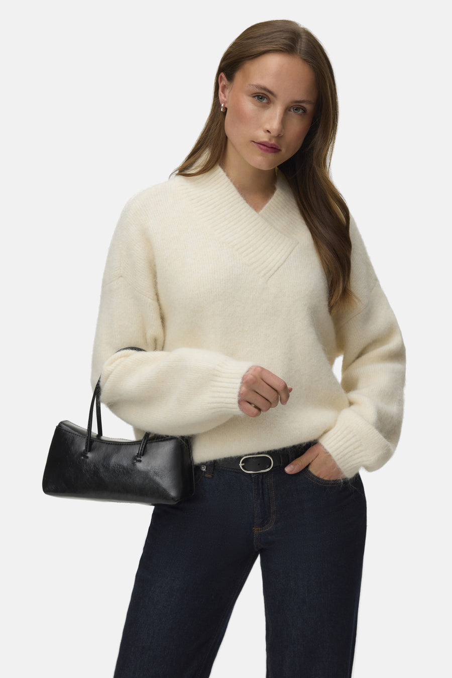 Trui met ronde hals ecru - VERO MODA®