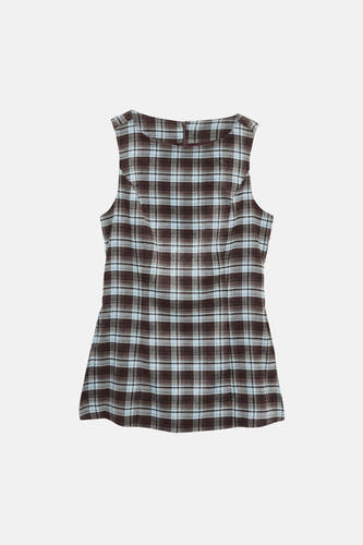 Blouse met korte mouwen - bruin