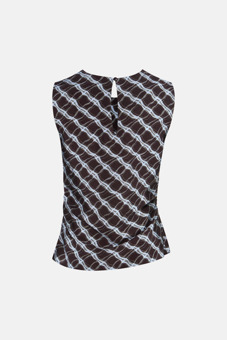 Blouse à manches courtes - brun