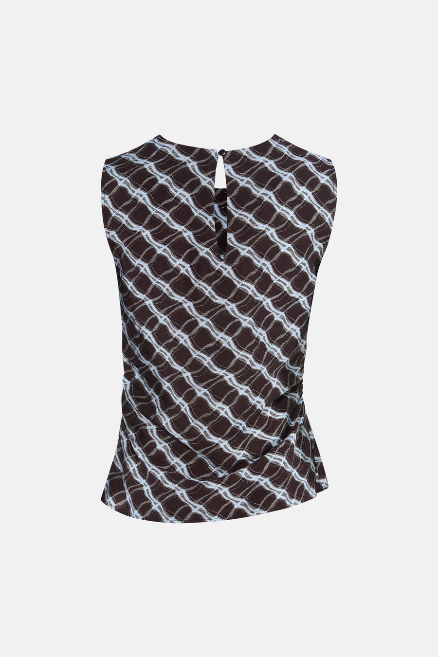 Blouse met korte mouwen - bruin