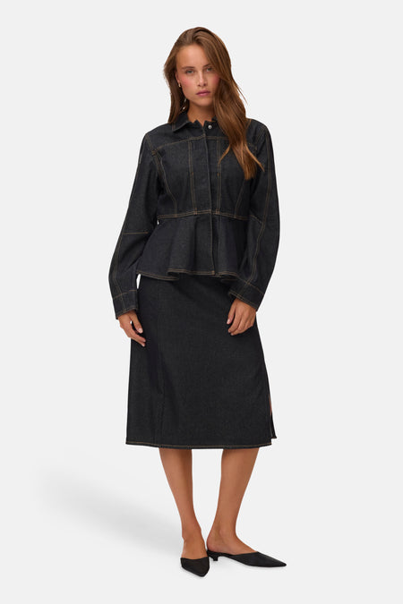 Rok - dark grey denim