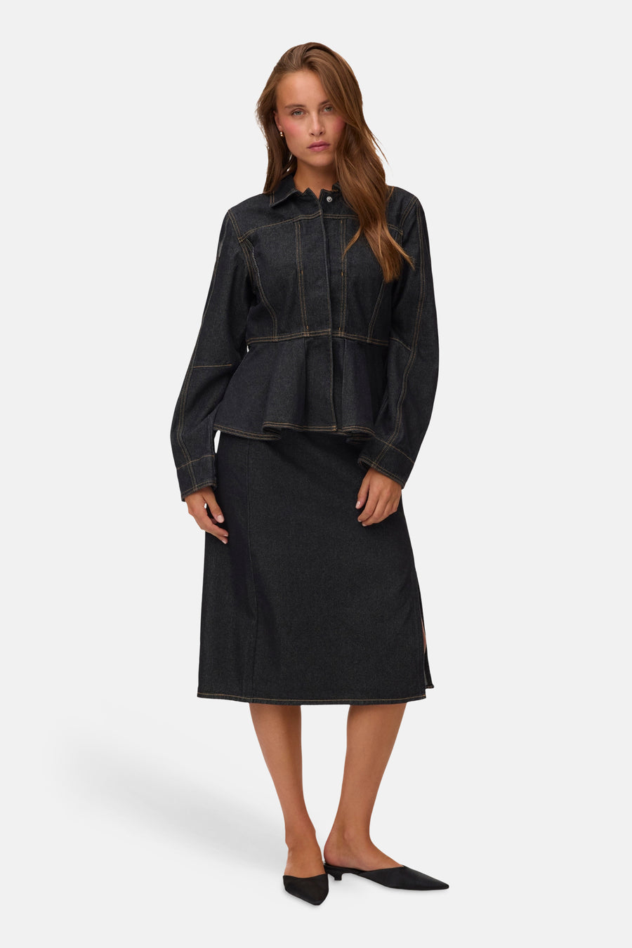 Rok - dark grey denim