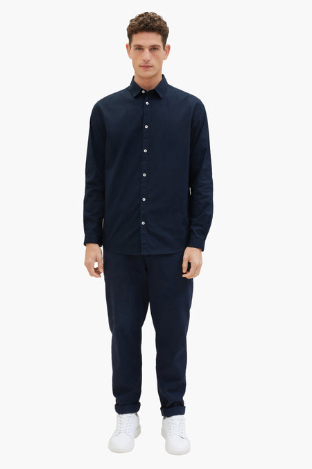 Chemise (manches longues) Bleu - TOM TAILOR