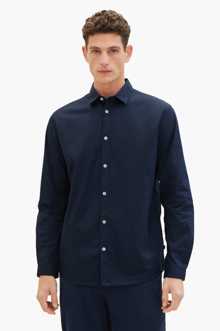 Chemise (manches longues) Bleu - TOM TAILOR