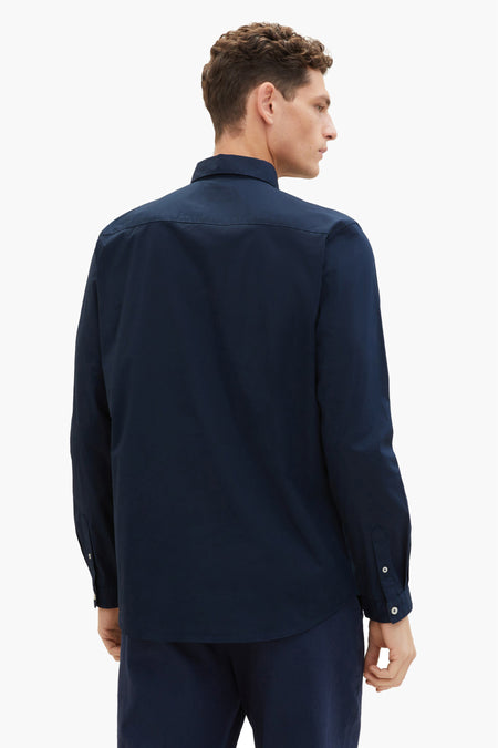 Chemise (manches longues) Bleu - TOM TAILOR