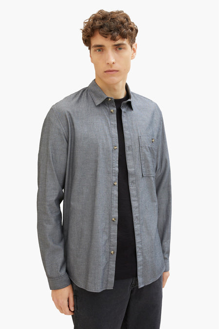 Chemise (manches longues) Noir - TOM TAILOR