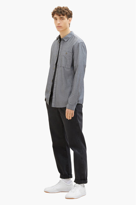 Chemise (manches longues) Noir - TOM TAILOR