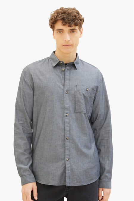 Chemise (manches longues) Noir - TOM TAILOR
