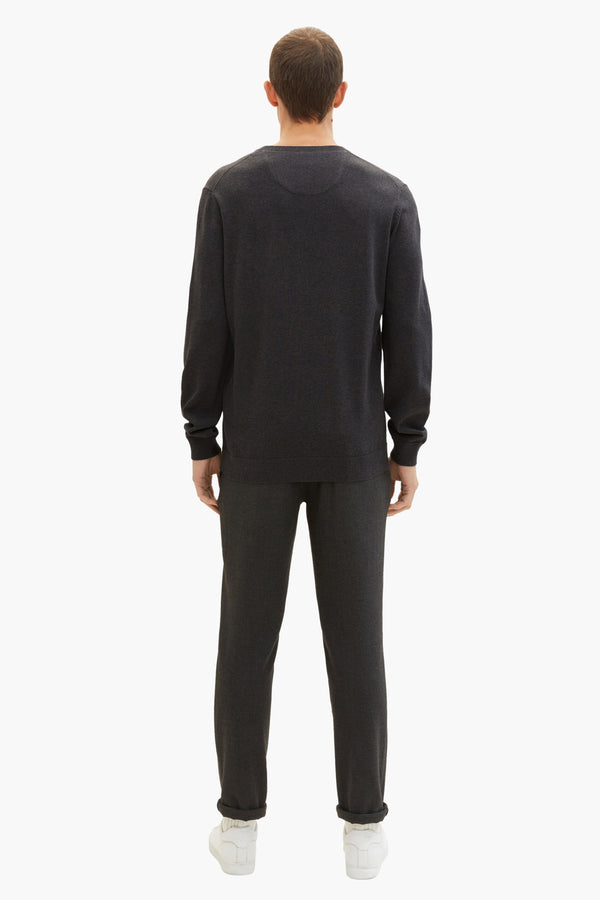 Pull col V Gris - TOM TAILOR