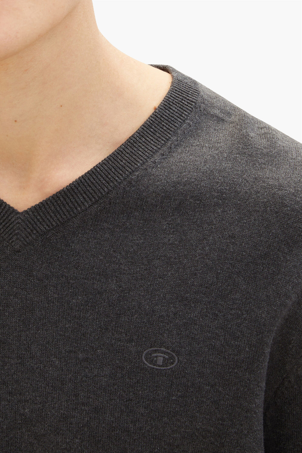 Trui met V-hals Grijs - TOM TAILOR