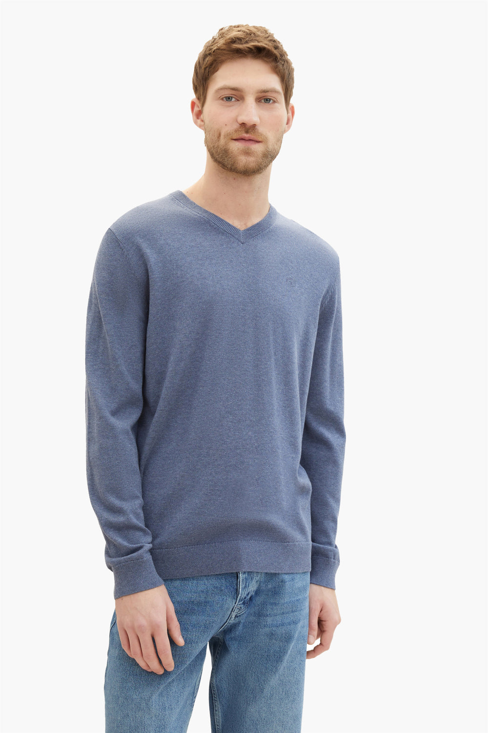 Trui met V-hals Blauw - TOM TAILOR