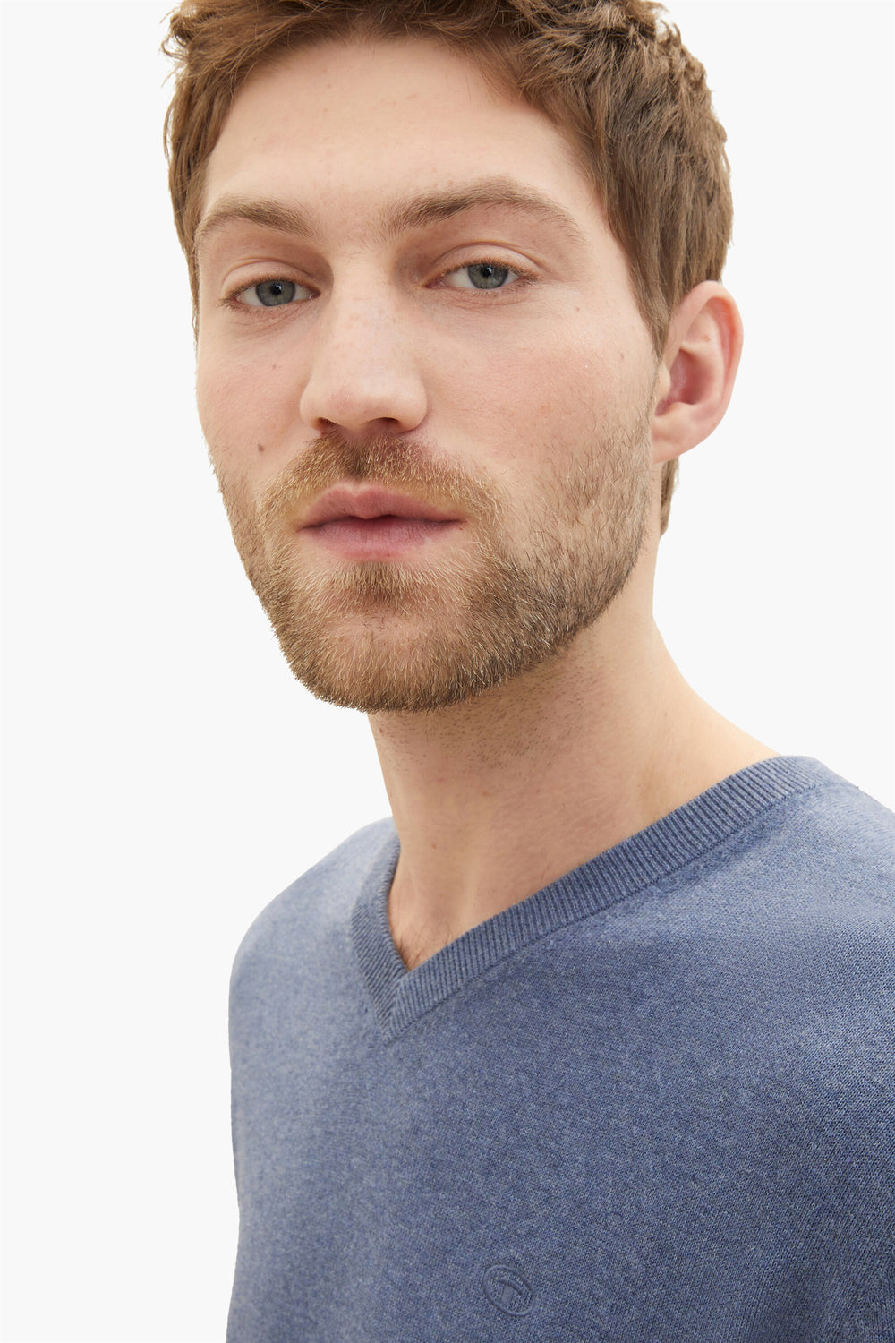 Trui met V-hals Blauw - TOM TAILOR