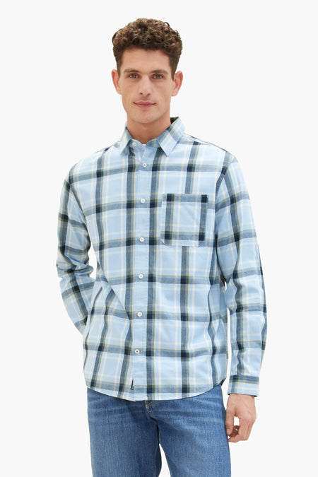 Chemise (manches longues) Bleu - TOM TAILOR