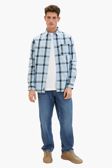 Chemise (manches longues) Bleu - TOM TAILOR