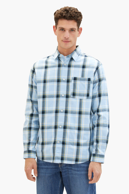 Chemise (manches longues) Bleu - TOM TAILOR