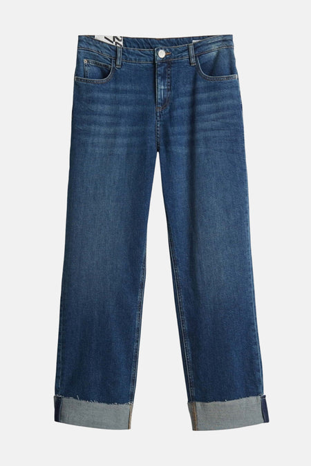 Jeans straight dark blue denim - OPUS