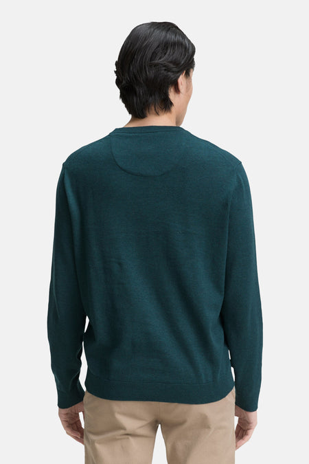 Pull à col rond - vert
