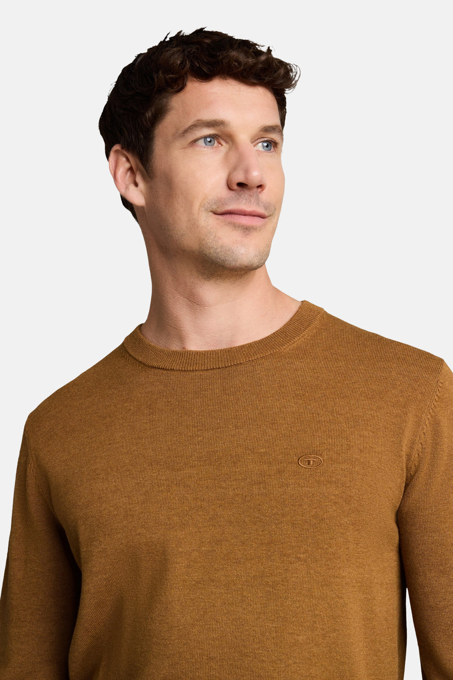 Trui met ronde hals bruin - TOM TAILOR