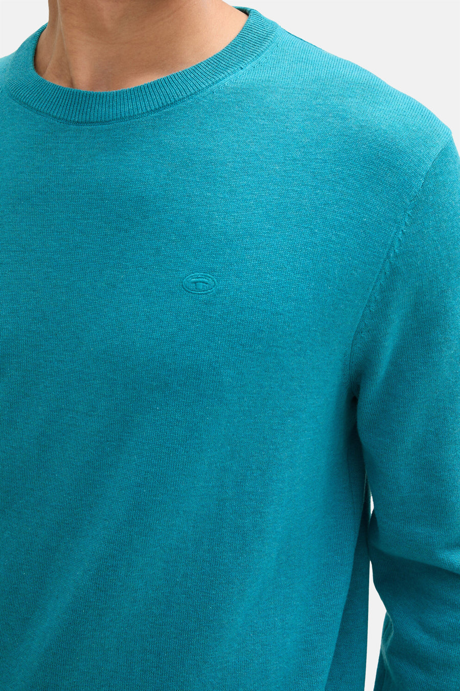 Pull à col rond - Turquoise - TOM TAILOR