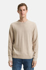 Pull met ronde hals - beige
