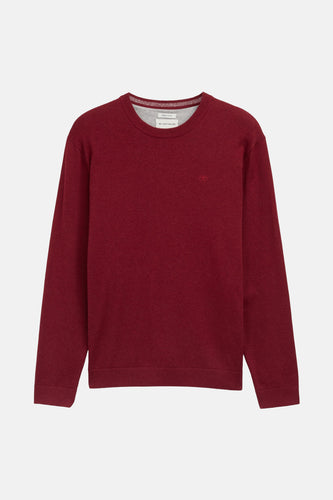 Pull à col rond - rouge - TOM TAILOR