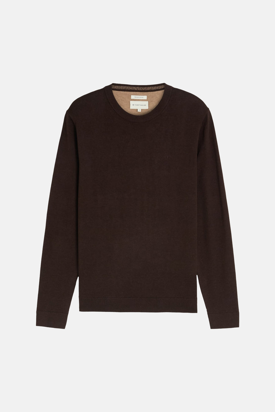 Trui met ronde hals bruin - TOM TAILOR