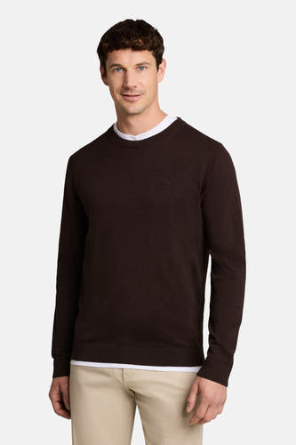 Trui met ronde hals bruin - TOM TAILOR