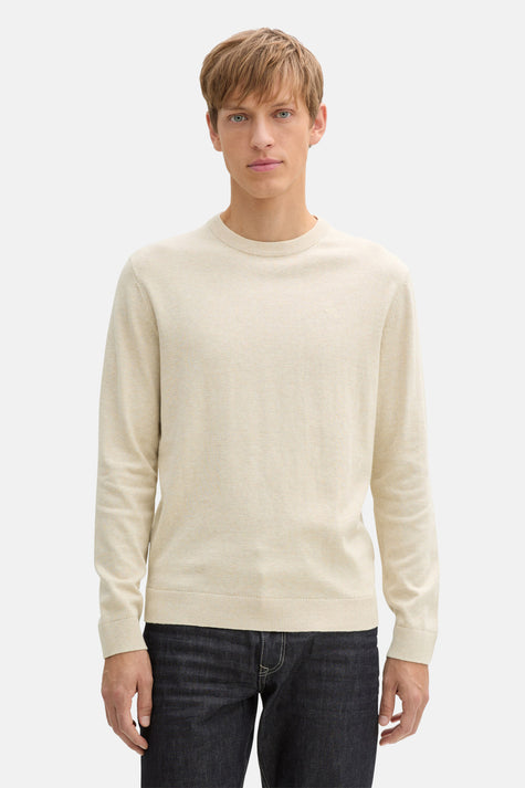 Pull col O Beige - TOM TAILOR