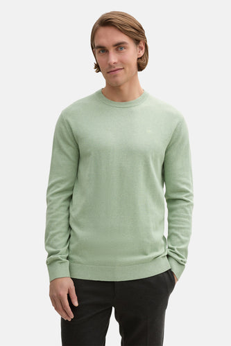 Pull à col rond - vert